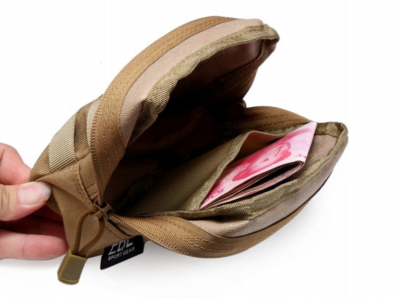 600D outdoor commuter bag molle accessory bag EDC tool coin purse camouflage sports mobile phone waist bag
