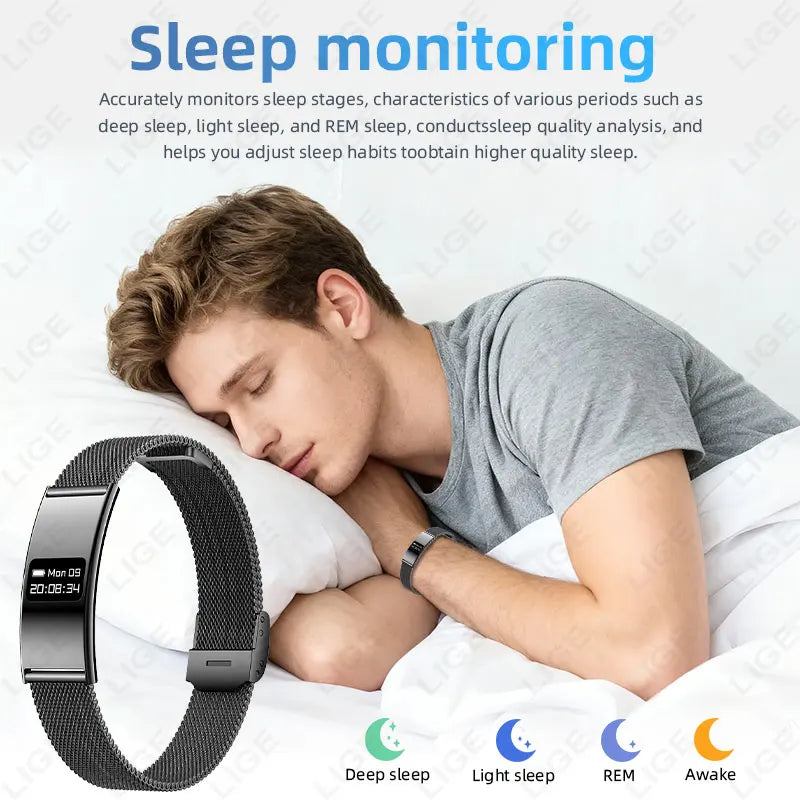 BWB8 (7days) Battery Smart Bracelet Ultra-thin Heart Rate SpO2 HRV Sleep Tracker Waterproof Wearable Activity Fitness Tracker