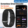 OEM Rugged HRV Smart  Bracelet Call/Message Alerts Screenless Fitness Tracker IP68  Nylon Silicone Band Long Battery Life