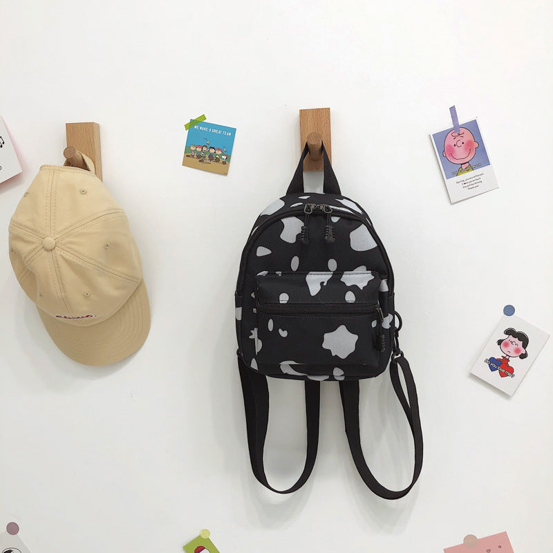 Bag Women's Bag 2024 New Backpack Dairy Cow Pattern Backpack Outdoor Travel Small Backpack Casual Backpack