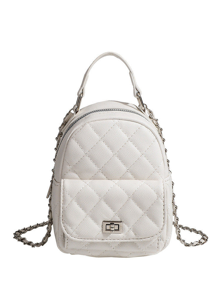 High-end sense mini diamond lattice chain shoulder bag women's 2024 new fashion all-match backpack handbag