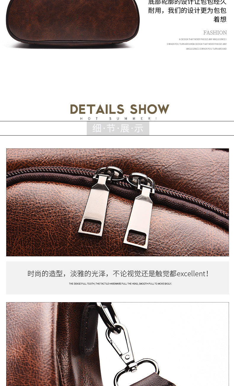 Anti-Theft Backpack Women's New Fashion Soft Leather Bag Commuting Large Capacity Small School Bag Lightweight Travel Backpack