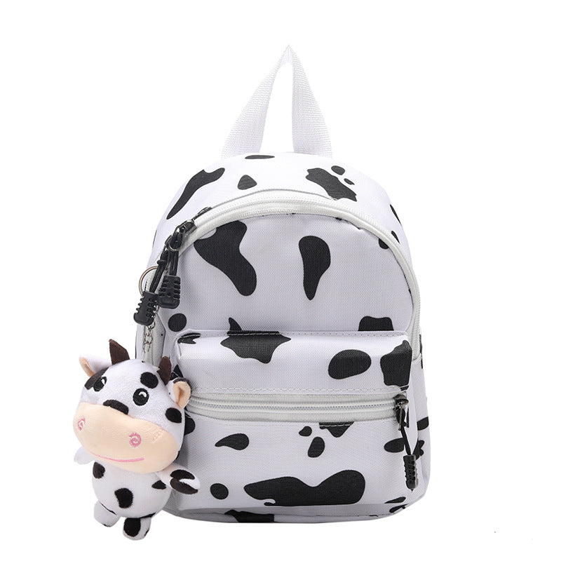 Bag Women's Bag 2024 New Backpack Dairy Cow Pattern Backpack Outdoor Travel Small Backpack Casual Backpack