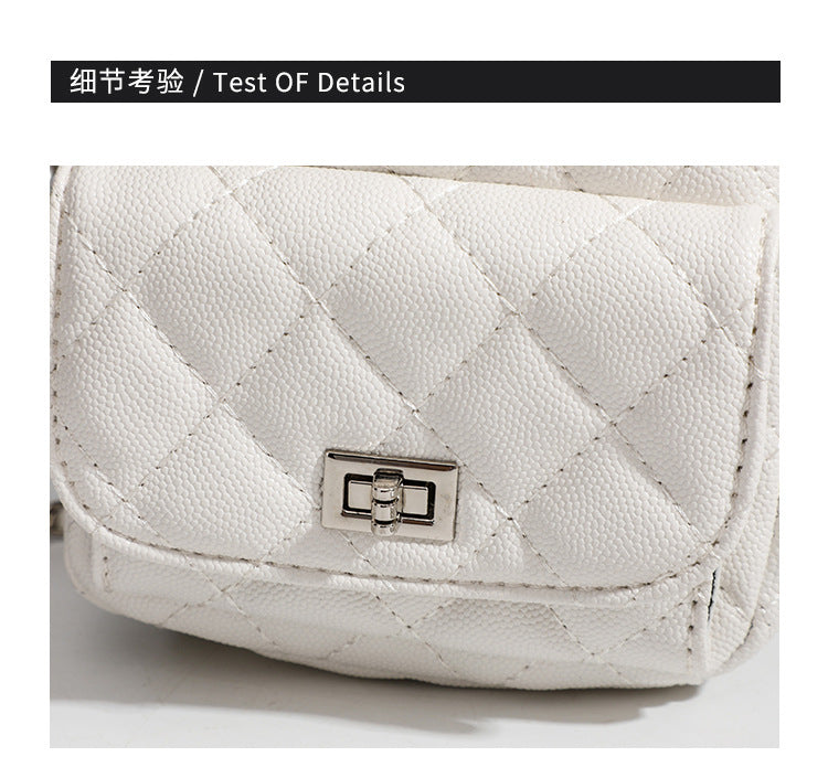High-end sense mini diamond lattice chain shoulder bag women's 2024 new fashion all-match backpack handbag