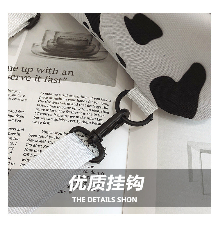 Bag Women's Bag 2024 New Backpack Dairy Cow Pattern Backpack Outdoor Travel Small Backpack Casual Backpack