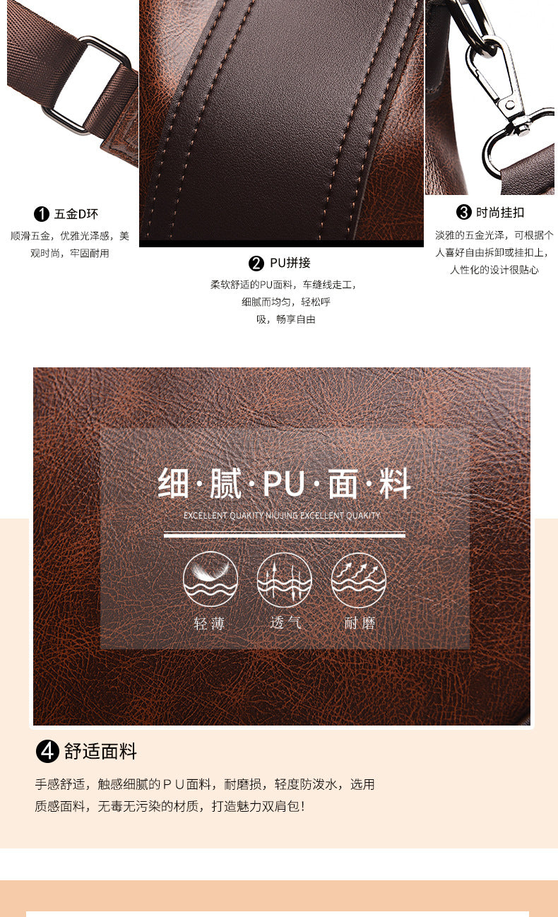Anti-Theft Backpack Women's New Fashion Soft Leather Bag Commuting Large Capacity Small School Bag Lightweight Travel Backpack