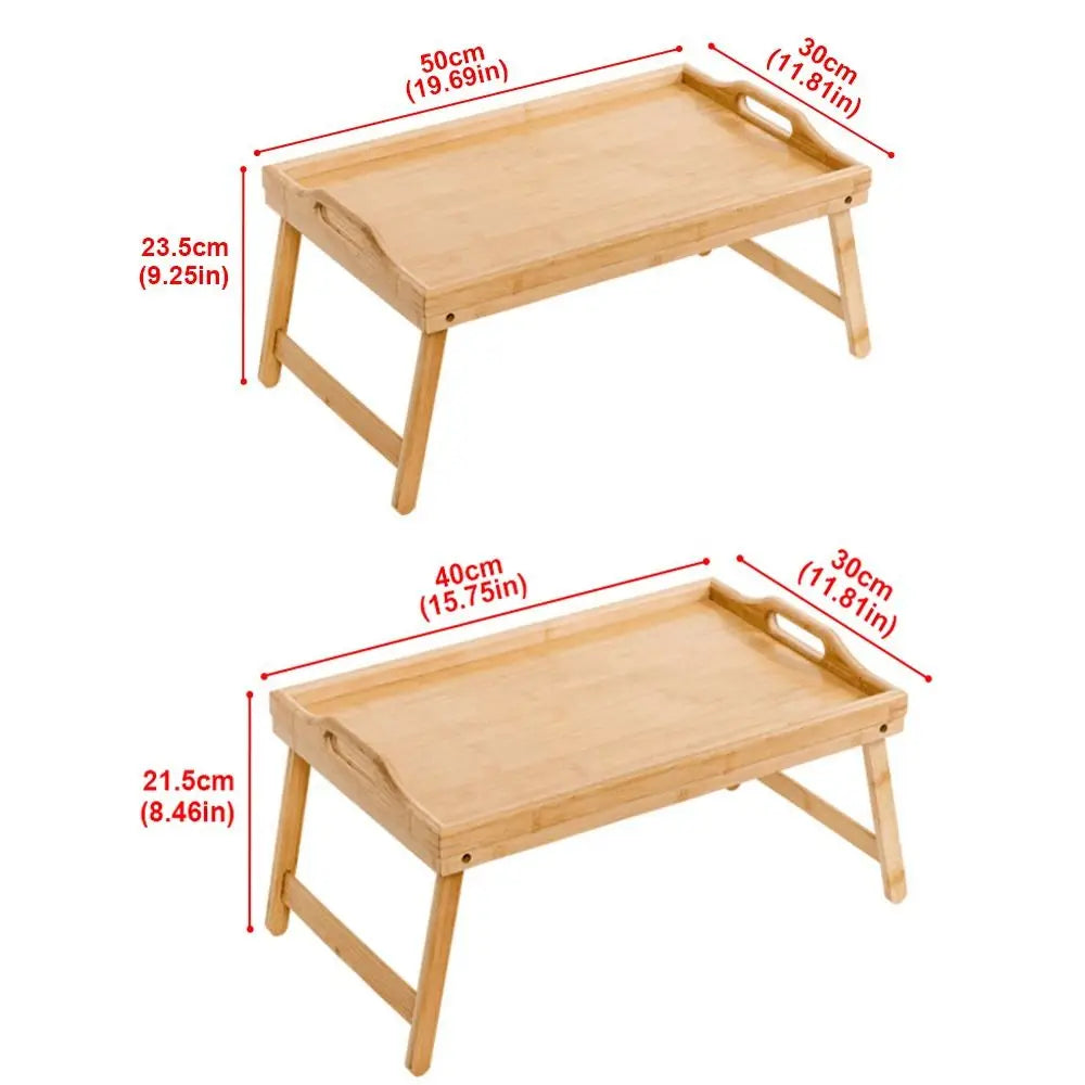 New Folding Table Multifunction Bamboo Dining-table Mini Breakfast Dessert Tray Bedroom