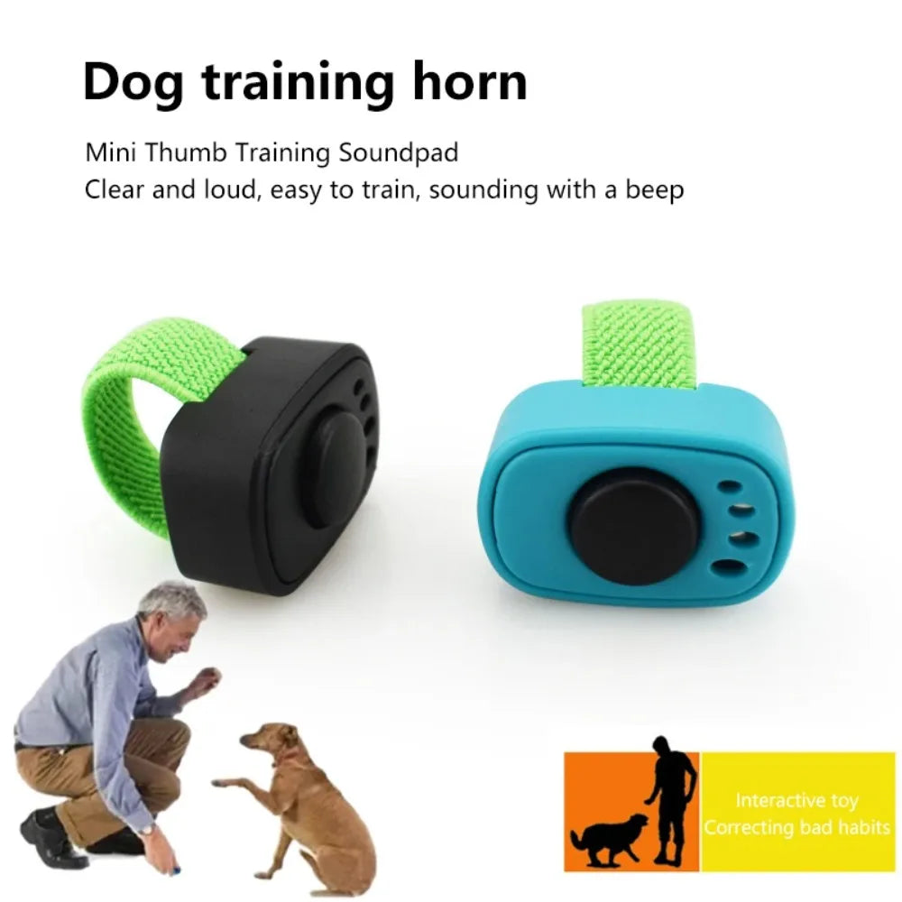 1pc Pet Thumb Training Interactive Acoustic Clicker Trainer No Battery Required Positive Reinforcement Pet Behavior TrainingTool