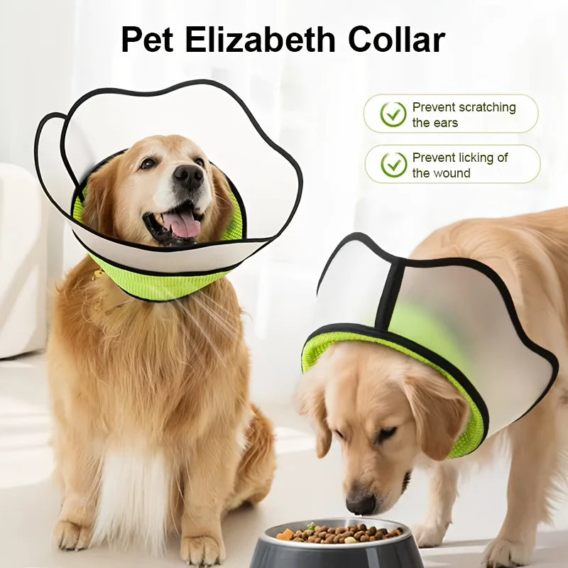 Pet Collar, Made of Both Soft and Hard Materials, Breathable, Anti-scratching and Anti-biting, Suitable for Both Cats and Dogs