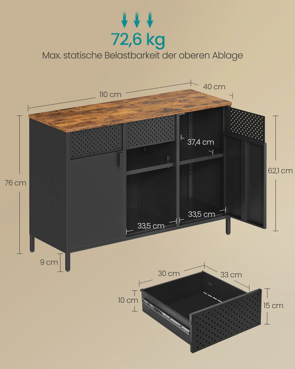 SONGMICS storage s wardrobe metal wardrobe wardrobe with double door
