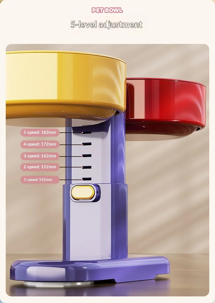 Pet supplies: Cat bowls/water bowls, dog bowls, tip-over resistant pet bowls, height adjustable.