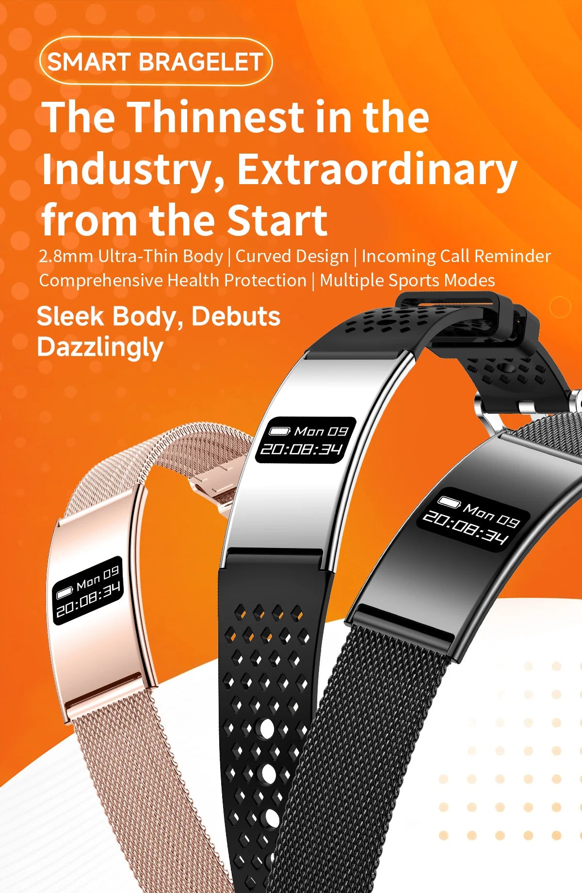 New Men Sports Smart Bracelet Heart Rate Fitness Tracker IPX8 Waterproof Smart Band Pedometer Call Reminder Smartwatches Women