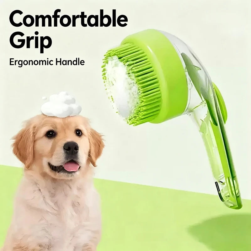 Pet Bath Brush for Dog Cat Liquid Adding Massage Shampoo Brush Pet Hair Washing Scrubbing Grooming Head Massage Comb Small Tools