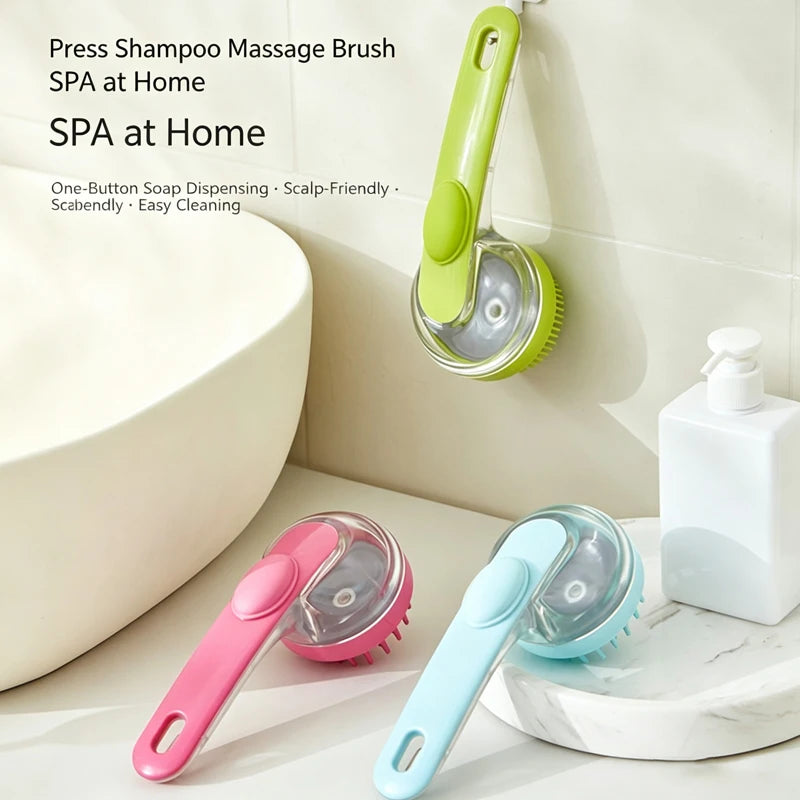 Pet Bath Brush for Dog Cat Liquid Adding Massage Shampoo Brush Pet Hair Washing Scrubbing Grooming Head Massage Comb Small Tools