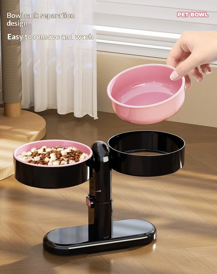Pet supplies: Cat bowls/water bowls, dog bowls, tip-over resistant pet bowls, height adjustable.