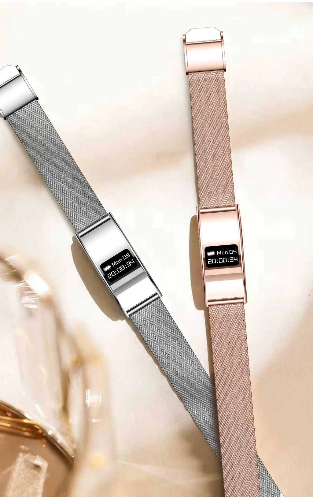 LIGE Utra-thin Wristband Sport Fitness Tracker Health Smart Bracelet Pedometer Heart Rate Monitor Smart Watch Call Reminder