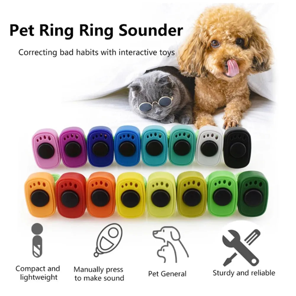 1pc Pet Thumb Training Interactive Acoustic Clicker Trainer No Battery Required Positive Reinforcement Pet Behavior TrainingTool