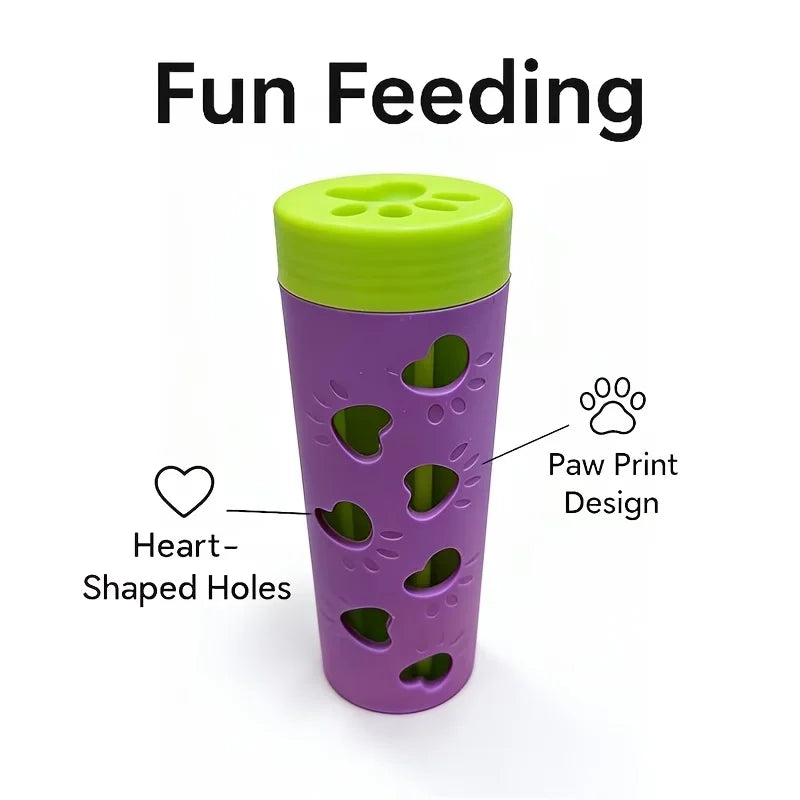 Pet Slow Feeder Treat Dispenser Interactive Detachable Bite Resistant Chew Toy for Dogs Cats Indoor Outdoor Mental Stimulation