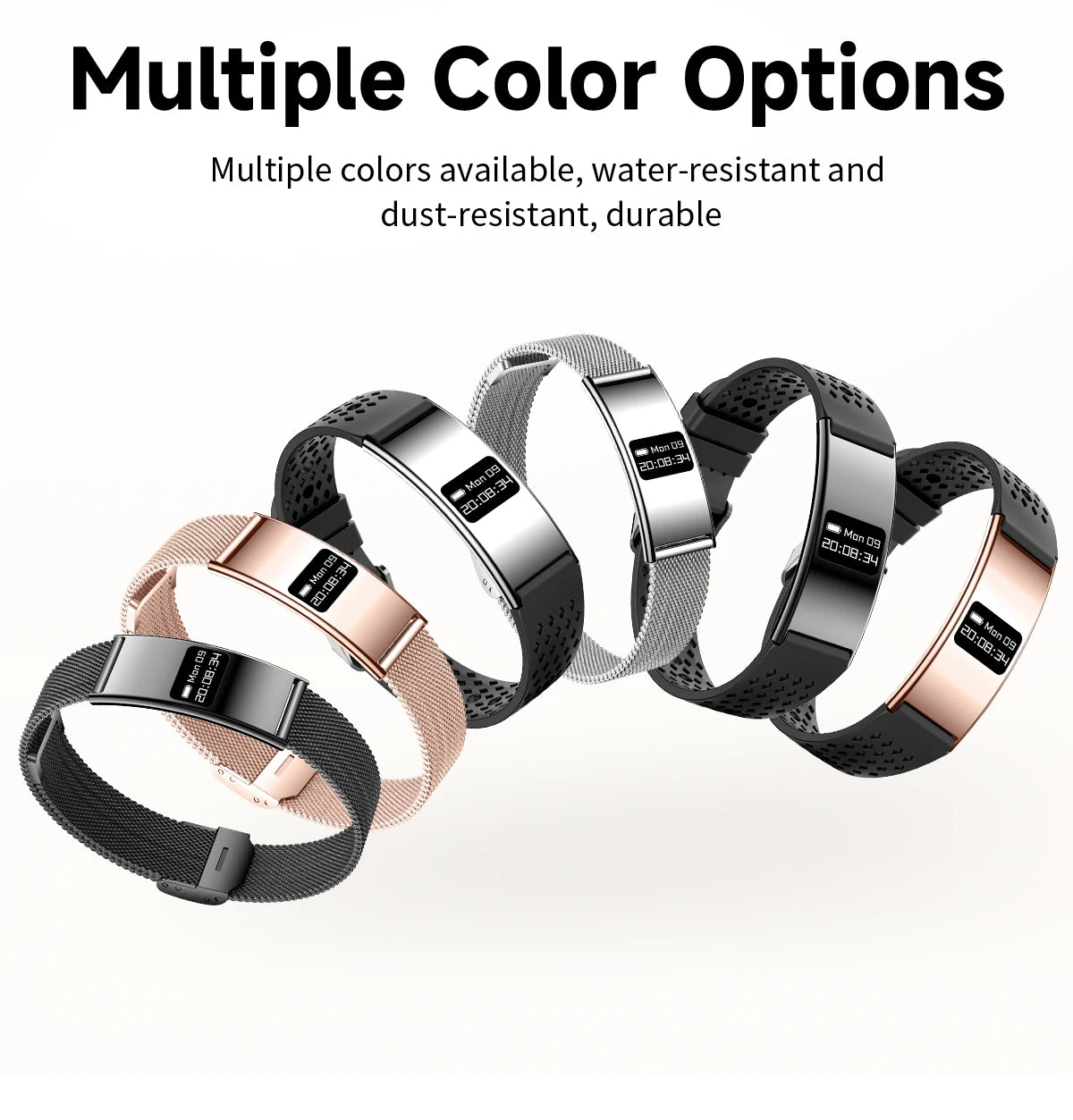 LIGE Utra-thin Wristband Sport Fitness Tracker Health Smart Bracelet Pedometer Heart Rate Monitor Smart Watch Call Reminder
