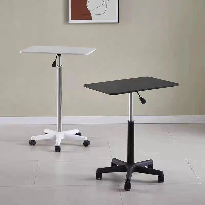 Small lift desk computer desk work desk with pulleys movable standing desk bedside table office desk