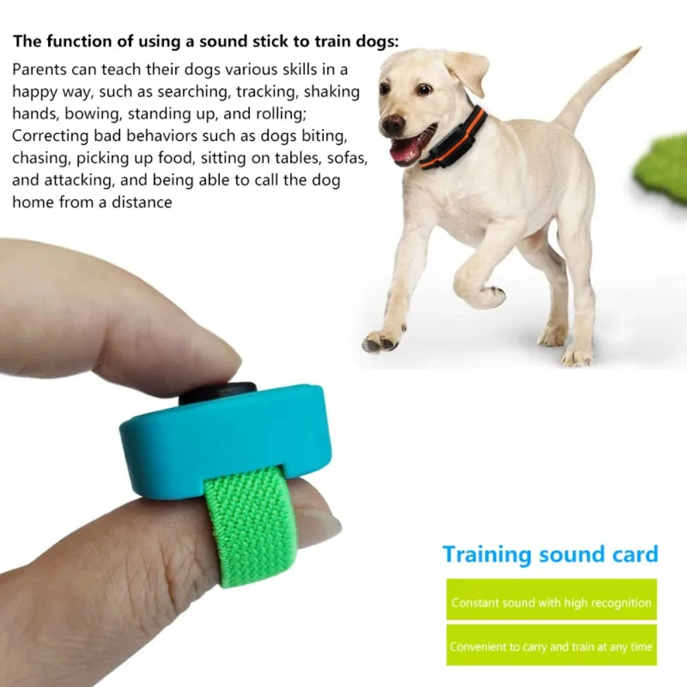 1pc Pet Thumb Training Interactive Acoustic Clicker Trainer No Battery Required Positive Reinforcement Pet Behavior TrainingTool