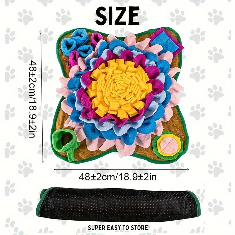 Pet Sniffing Training Mat Dogs Cats Slow Food Mat Educational Stress Relief Bite Resistant Pets Eco-friendly Training Blanket