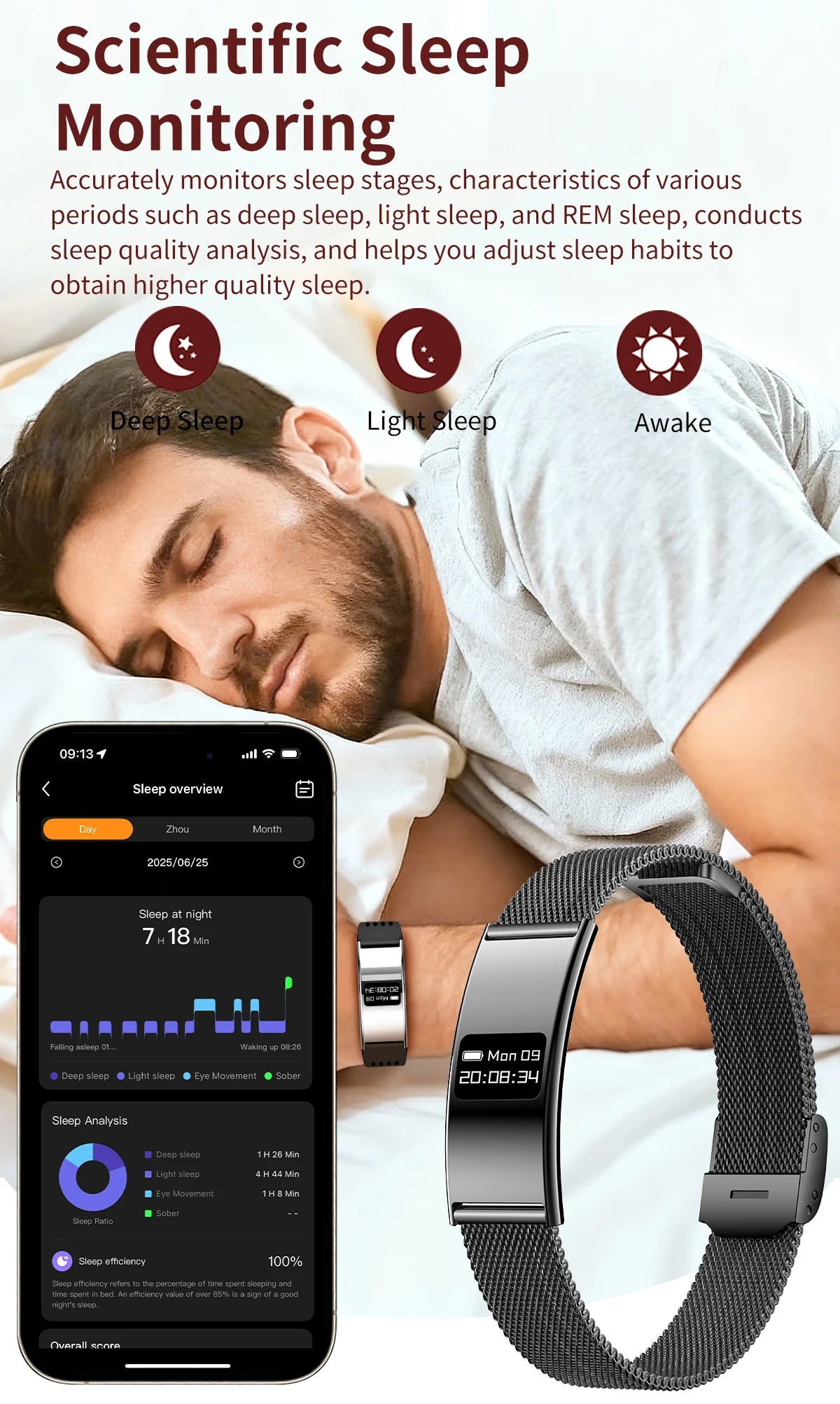 New Men Sports Smart Bracelet Heart Rate Fitness Tracker IPX8 Waterproof Smart Band Pedometer Call Reminder Smartwatches Women