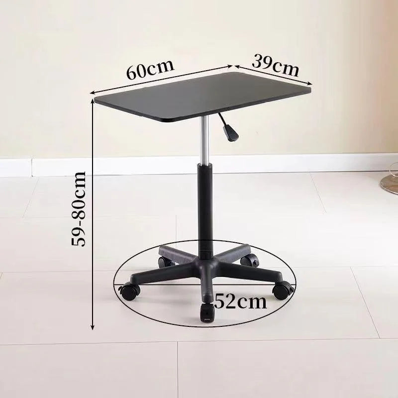 Small lift desk computer desk work desk with pulleys movable standing desk bedside table office desk