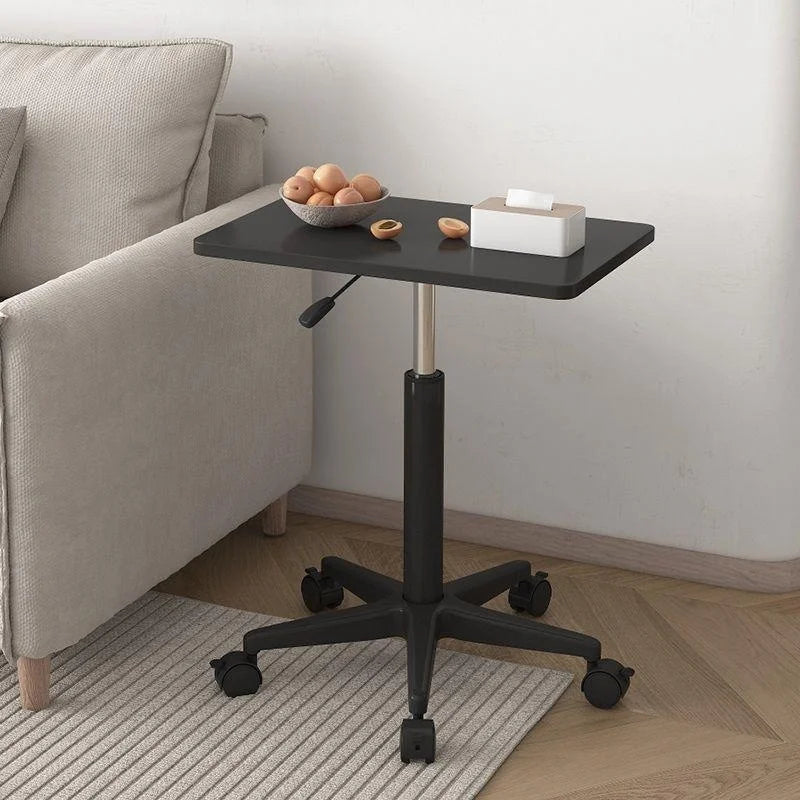 Small lift desk computer desk work desk with pulleys movable standing desk bedside table office desk
