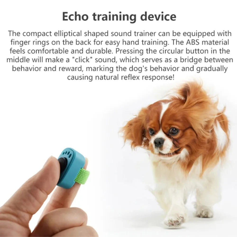 1pc Pet Thumb Training Interactive Acoustic Clicker Trainer No Battery Required Positive Reinforcement Pet Behavior TrainingTool