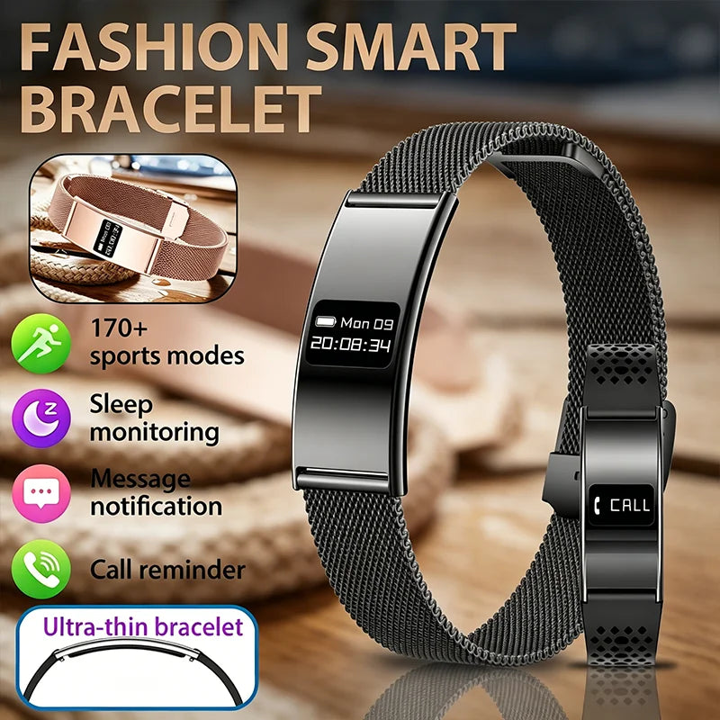 New Men Sports Smart Bracelet Heart Rate Fitness Tracker IPX8 Waterproof Smart Band Pedometer Call Reminder Smartwatches Women