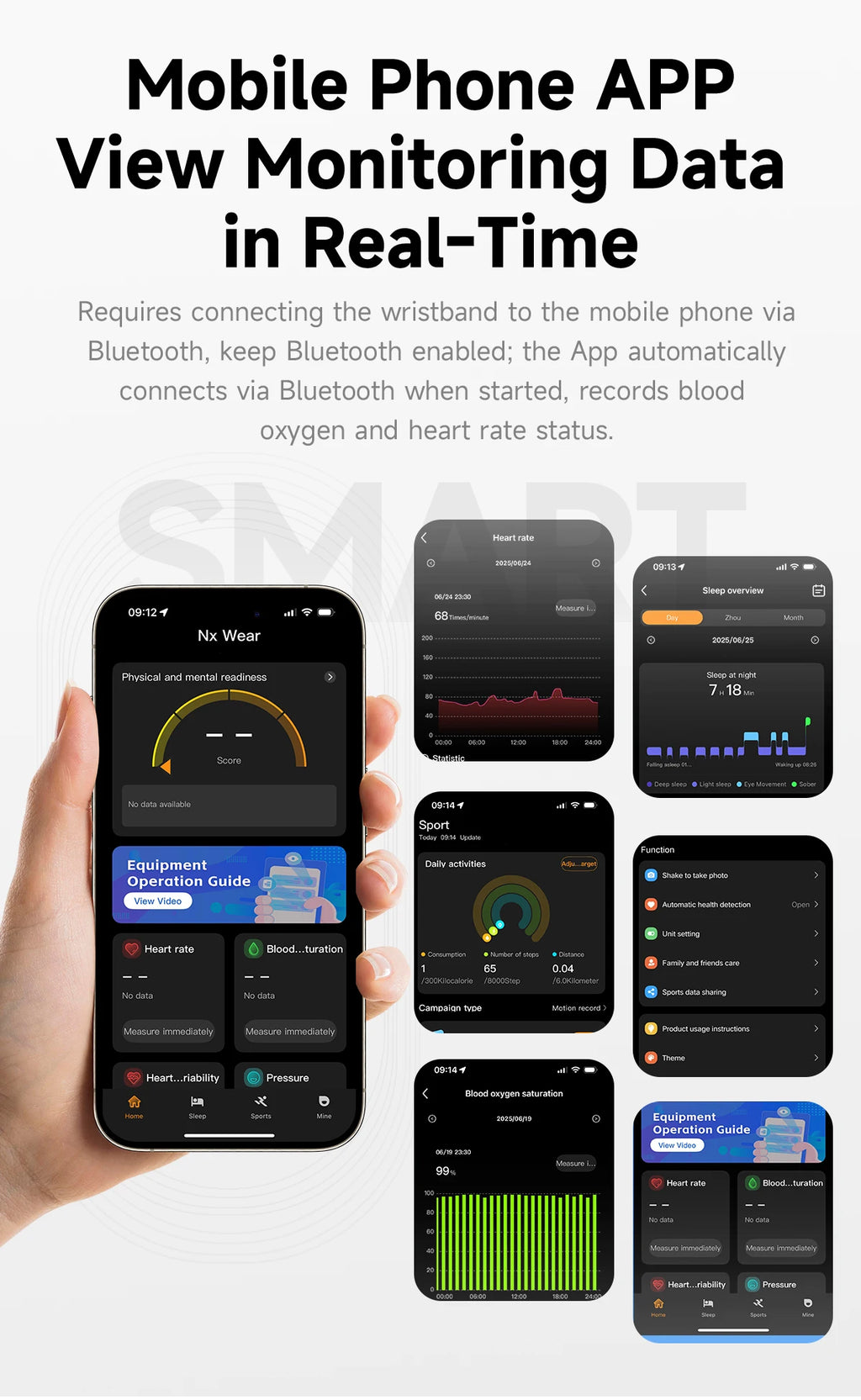 LIGE Utra-thin Wristband Sport Fitness Tracker Health Smart Bracelet Pedometer Heart Rate Monitor Smart Watch Call Reminder