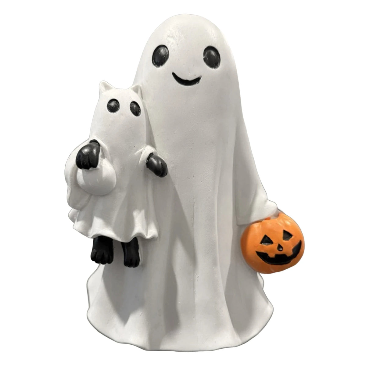 Halloween Ghost Pet Ornament Resin Decor for Home Party Holiday Spooky Figurine Funny Dashboard Decor Car Interior Accessories