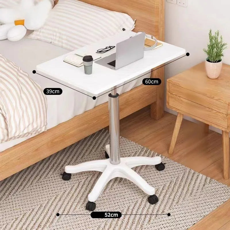 Small lift desk computer desk work desk with pulleys movable standing desk bedside table office desk