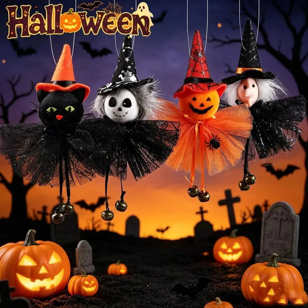 Halloween Decorations Doll Bar Decor Pumpkin Ghost Witch Pendant Scary Halloween Kids Gift Halloween Party Decoration for Home