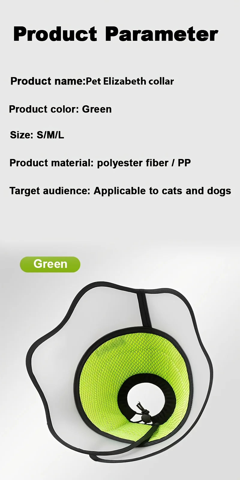 Pet Collar, Made of Both Soft and Hard Materials, Breathable, Anti-scratching and Anti-biting, Suitable for Both Cats and Dogs