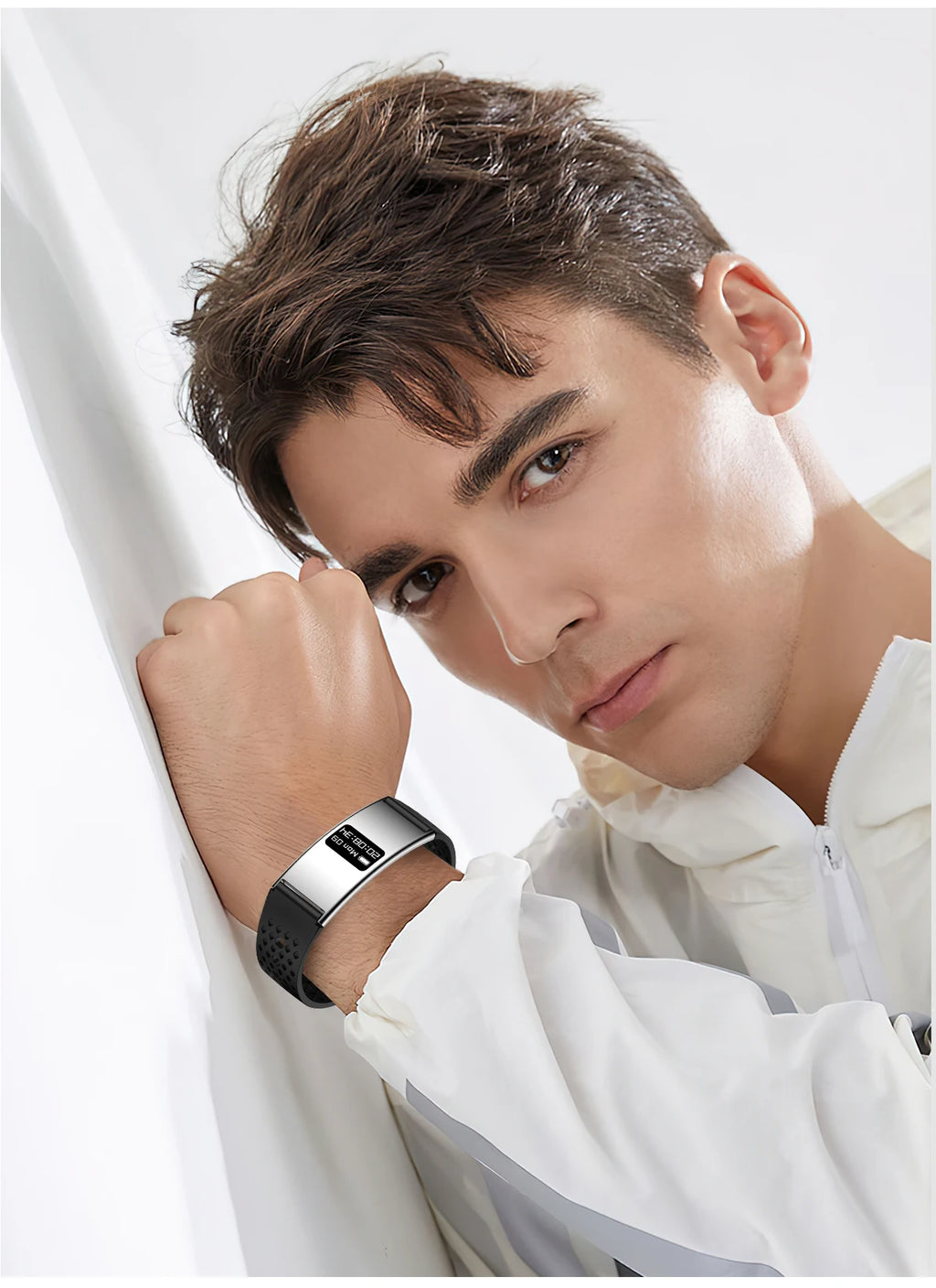 LIGE Utra-thin Wristband Sport Fitness Tracker Health Smart Bracelet Pedometer Heart Rate Monitor Smart Watch Call Reminder