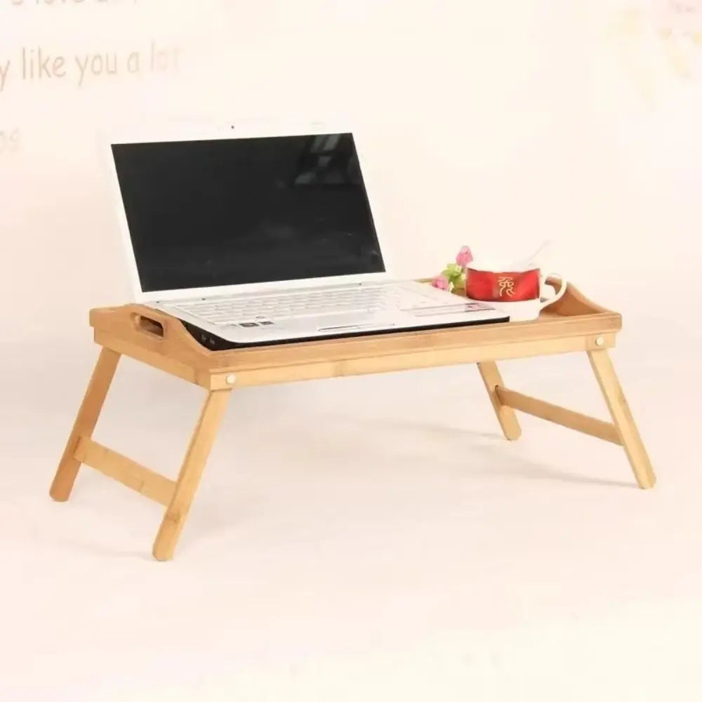 New Folding Table Multifunction Bamboo Dining-table Mini Breakfast Dessert Tray Bedroom