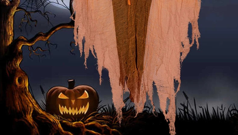 Halloween Decoration Luminous Demon Pumpkin Scarecrow Hanging Ornaments Turned Head Pumpkin Halloween Horror Home Decor Yard