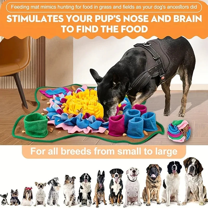 Pet Sniffing Training Mat Dogs Cats Slow Food Mat Educational Stress Relief Bite Resistant Pets Eco-friendly Training Blanket