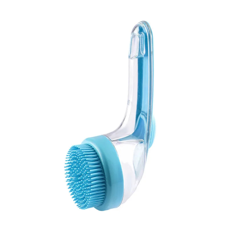 Pet Bath Brush for Dog Cat Liquid Adding Massage Shampoo Brush Pet Hair Washing Scrubbing Grooming Head Massage Comb Small Tools