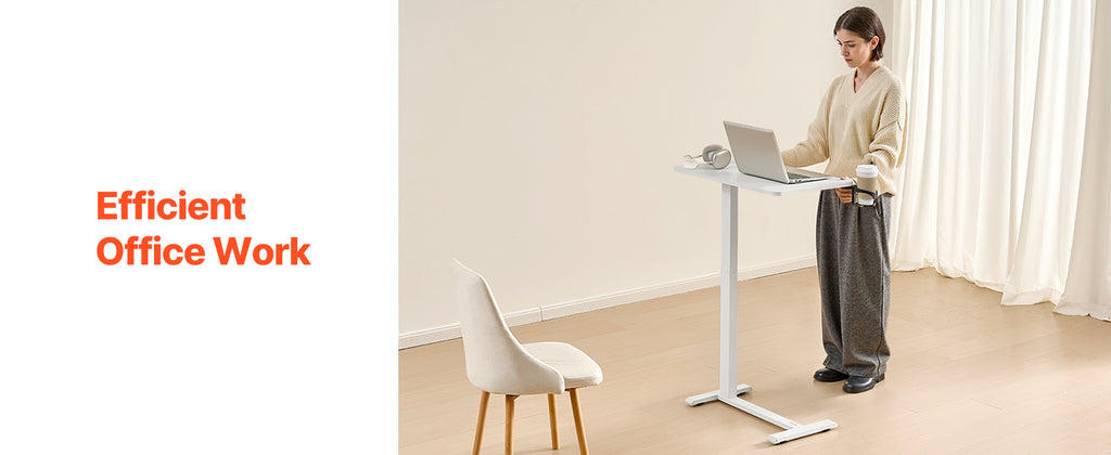 VEVOR Overbed Table Mobile Bed Side Table w/ Swivel Casters Height & Angle Adjustable Rolling Laptop Desk for Home Office Study